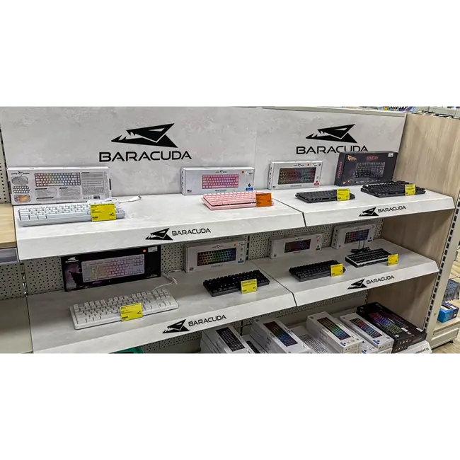 Placa PVC promocional Baracuda - estante 1000x160x3